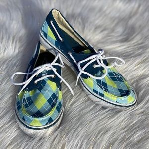 Blue Fin Argyle Deck Shoes